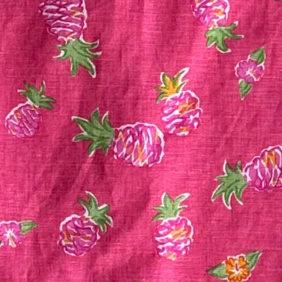 Talbots Petites Vintage Linen/Cotton Blend Shift Dress Pink Pineapple 6P Summer - Picture 4 of 13